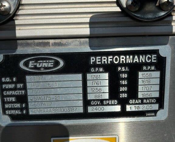 2002 E-ONE Rescue Pumper For Sale full
